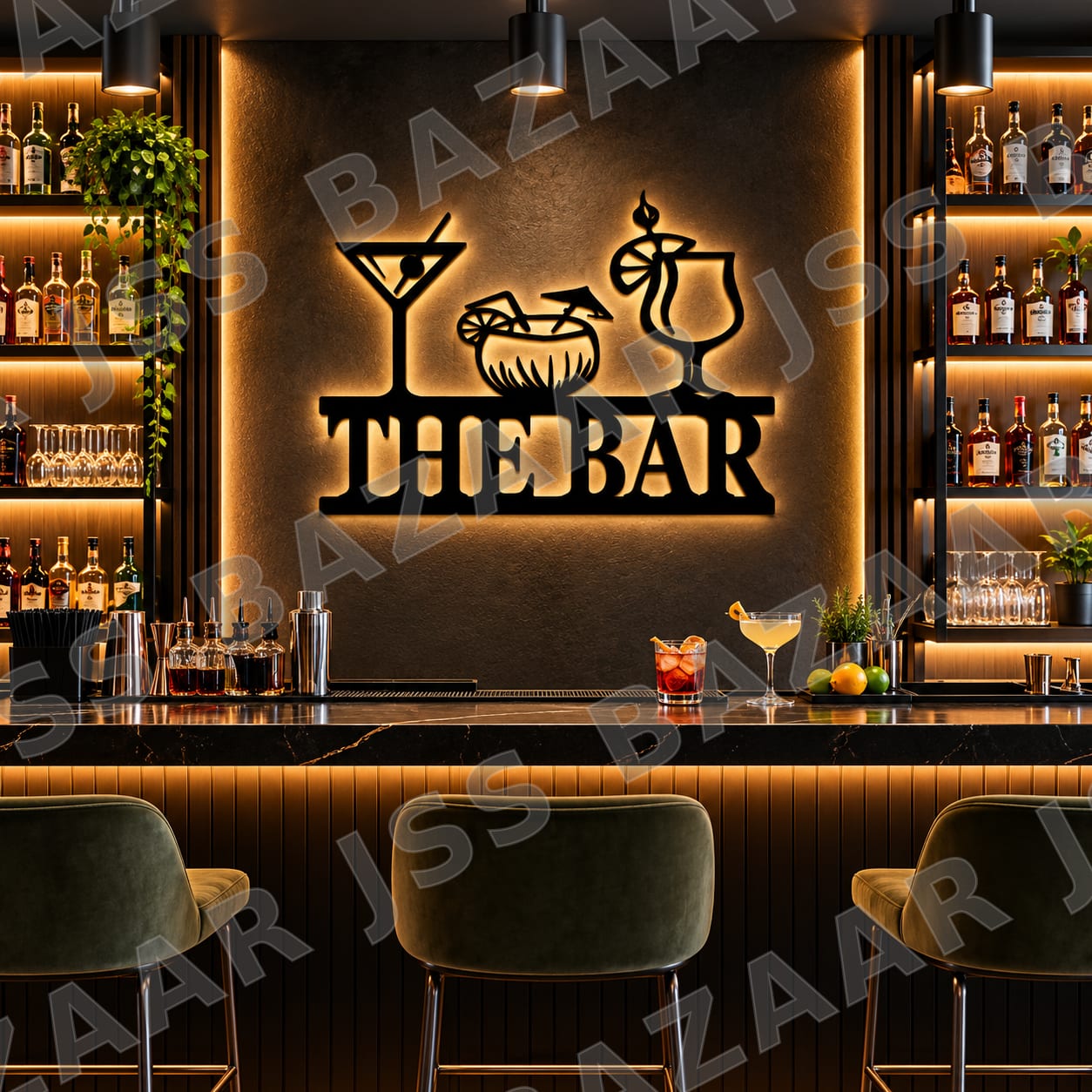 The Bar Metal Wall Art
