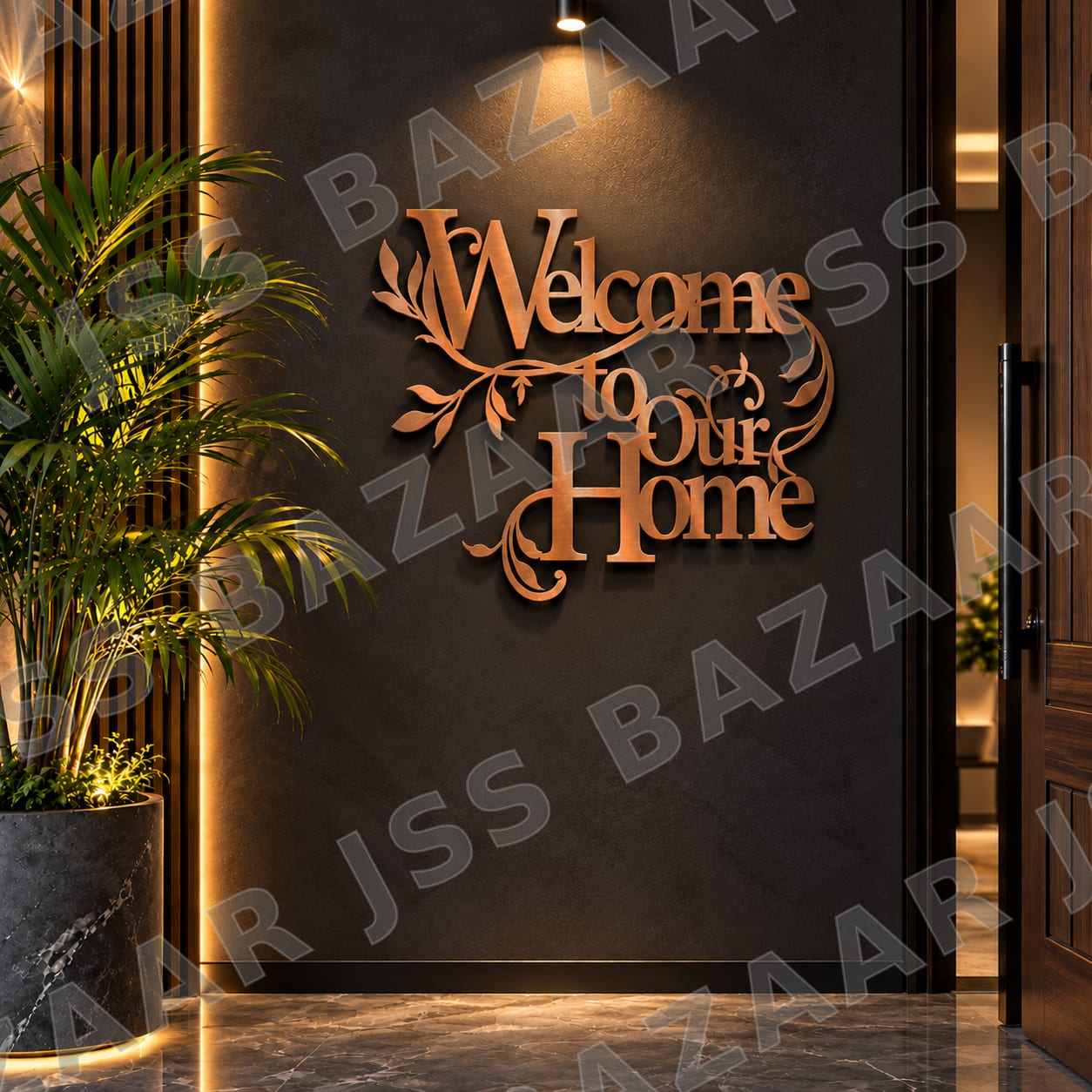 Welcome to our home metal wall art - Image 1