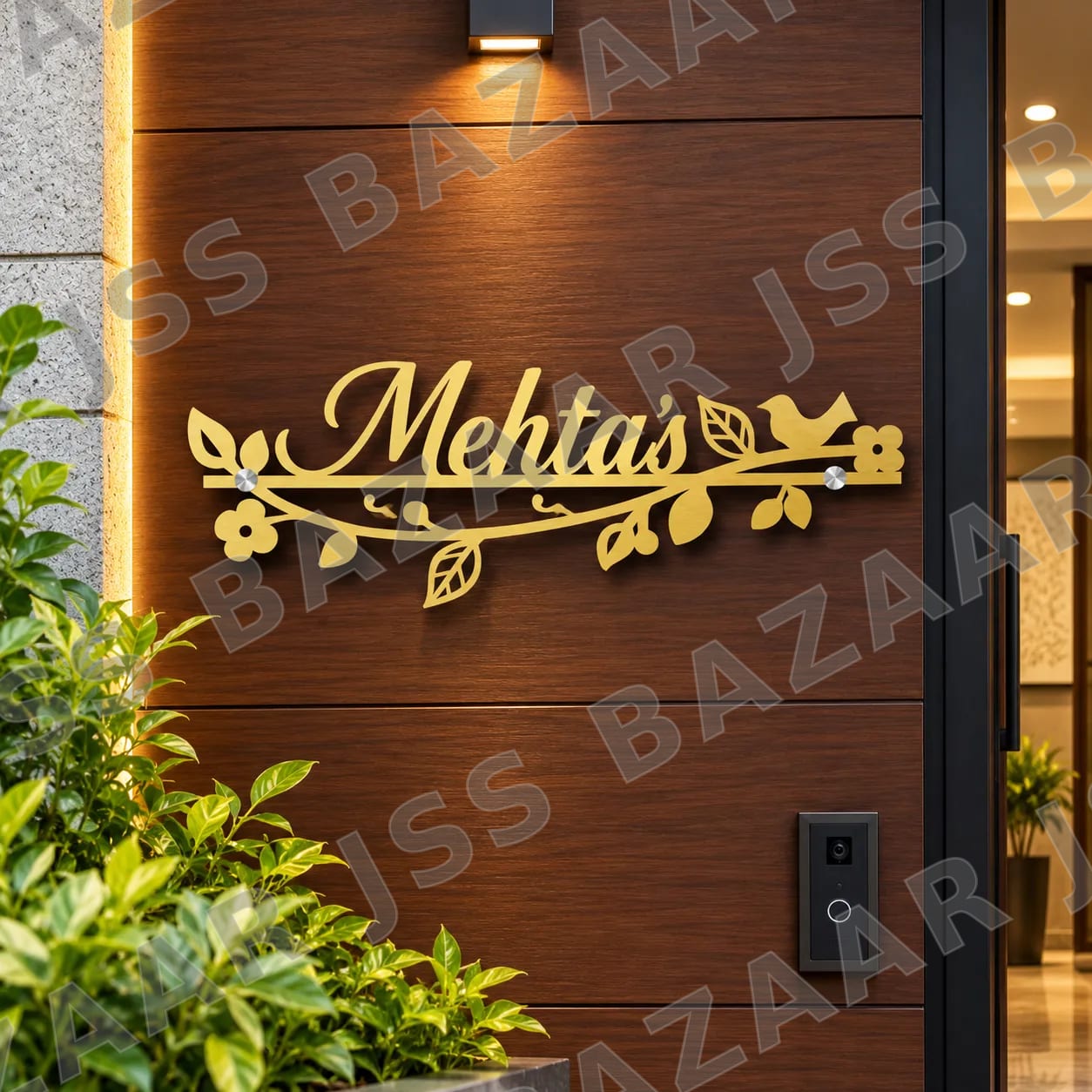 Botanical Branch Designer Nameplate. - Image 1