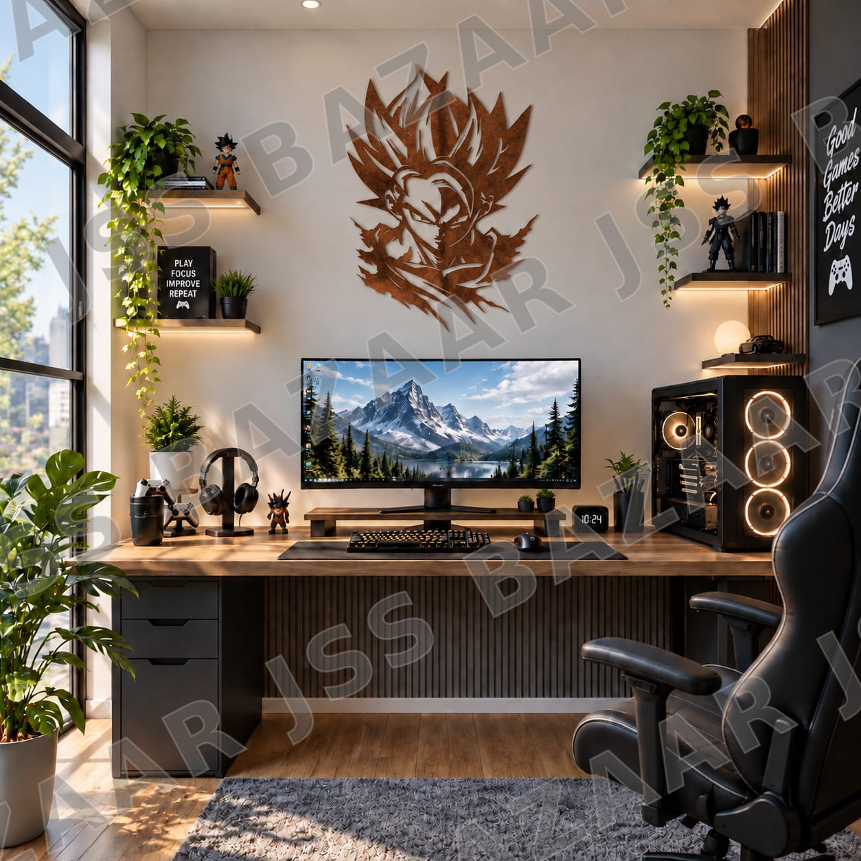 Super Saiyan Goku Metal Wall Art