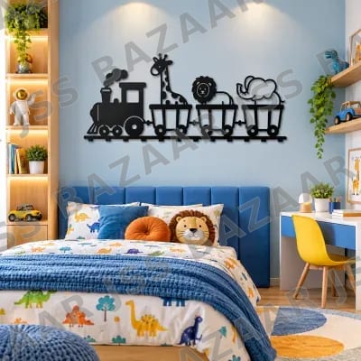 Animal Train Metal Wall Art