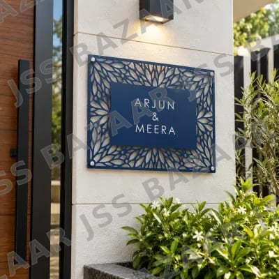 Arjun & Meera Botanical Elegance Nameplate