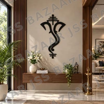 ganesha tracing premium metal wall art