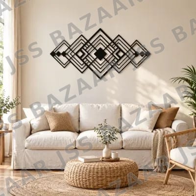 Diamond Pattern Metal Wall Art