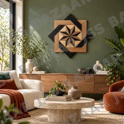 Geometric Star Wooden Wall Art