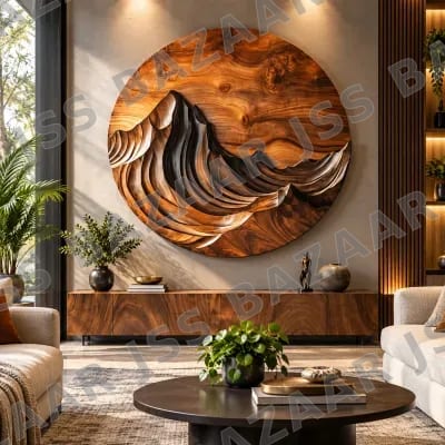 Ocean Wave Crest Wooden Wall Art