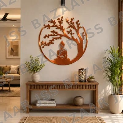 Premium Buddha Meditating Tree Wall Art