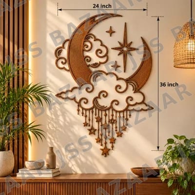 Moonlit Dreams Wooden Wall Art