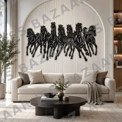 Seven Horses Metal Wall Art
