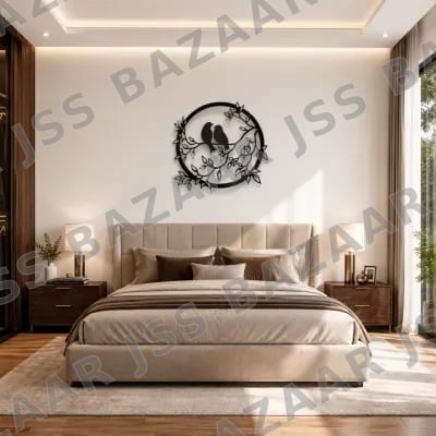 Birds on Branch Metal Wall Art