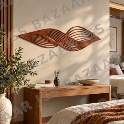 Interwoven Leaf Wooden Wall Art