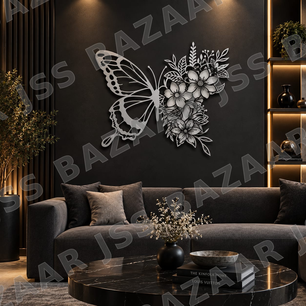 Floral Butterfly Metal Wall Art - Image 6