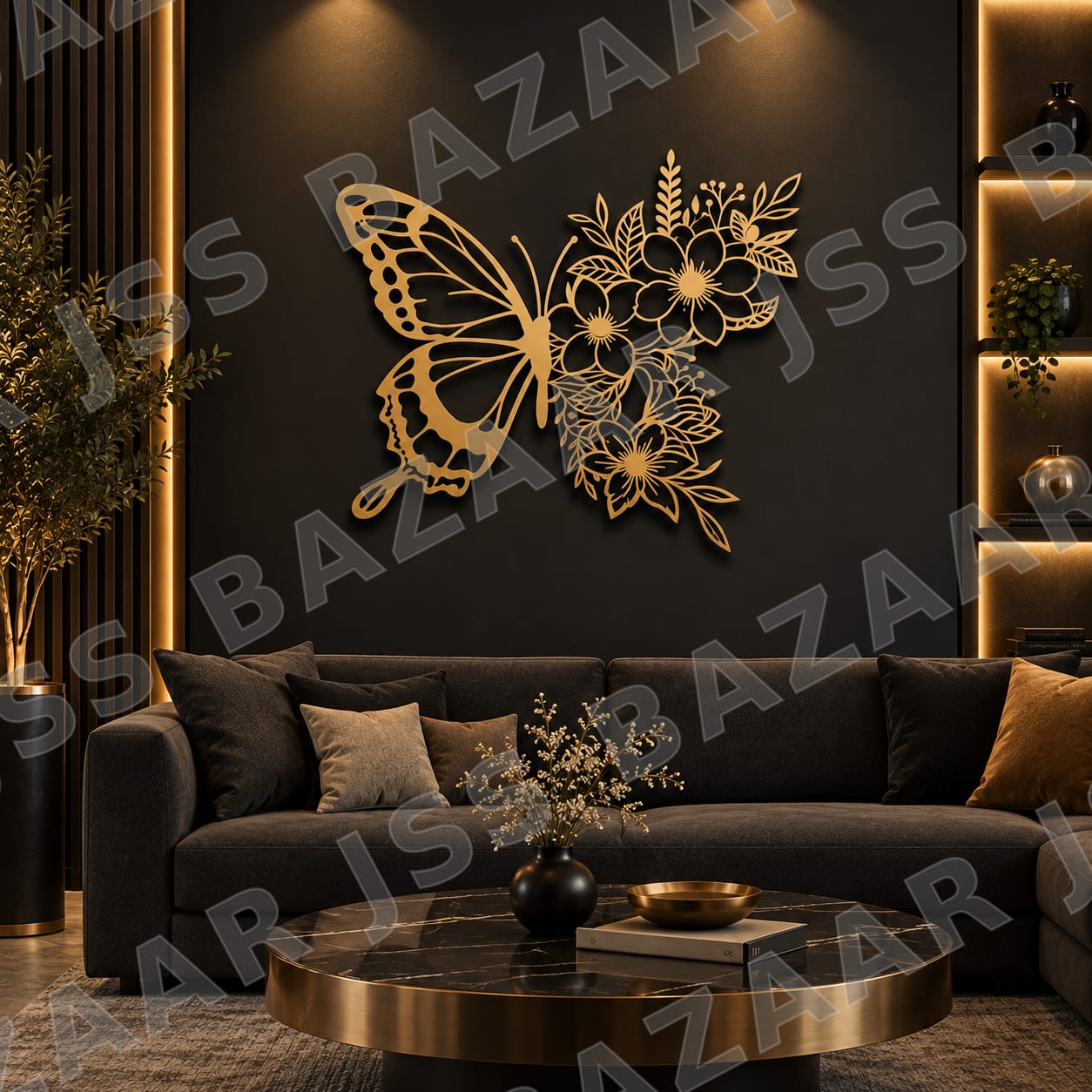 Floral Butterfly Metal Wall Art - Image 4