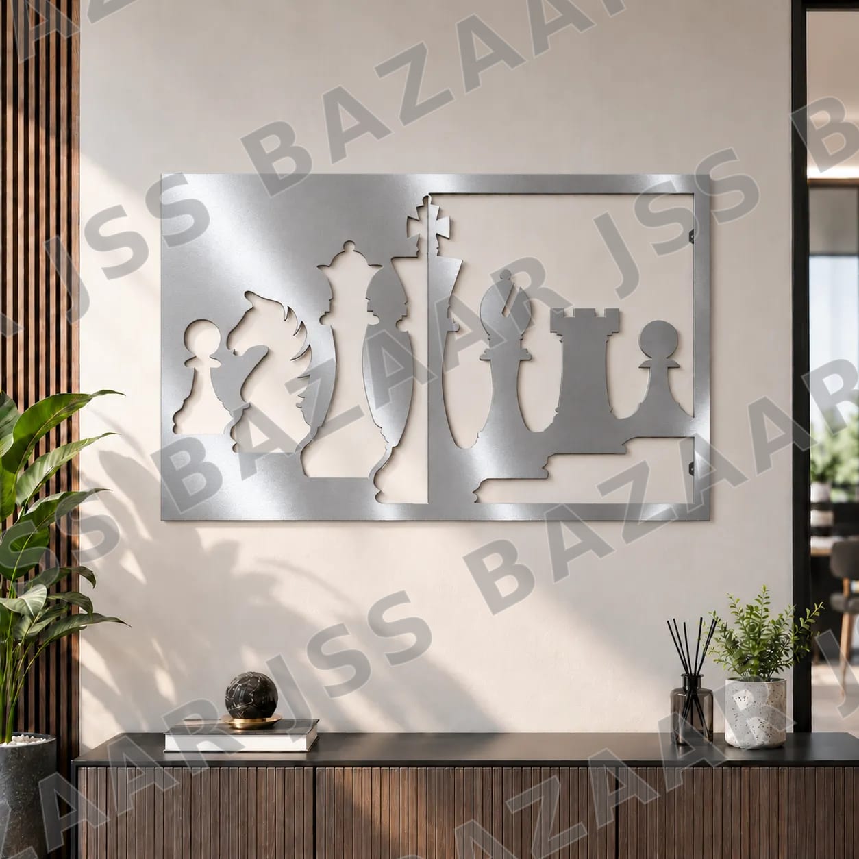 Chess Pieces Metal Wall Art - Image 4