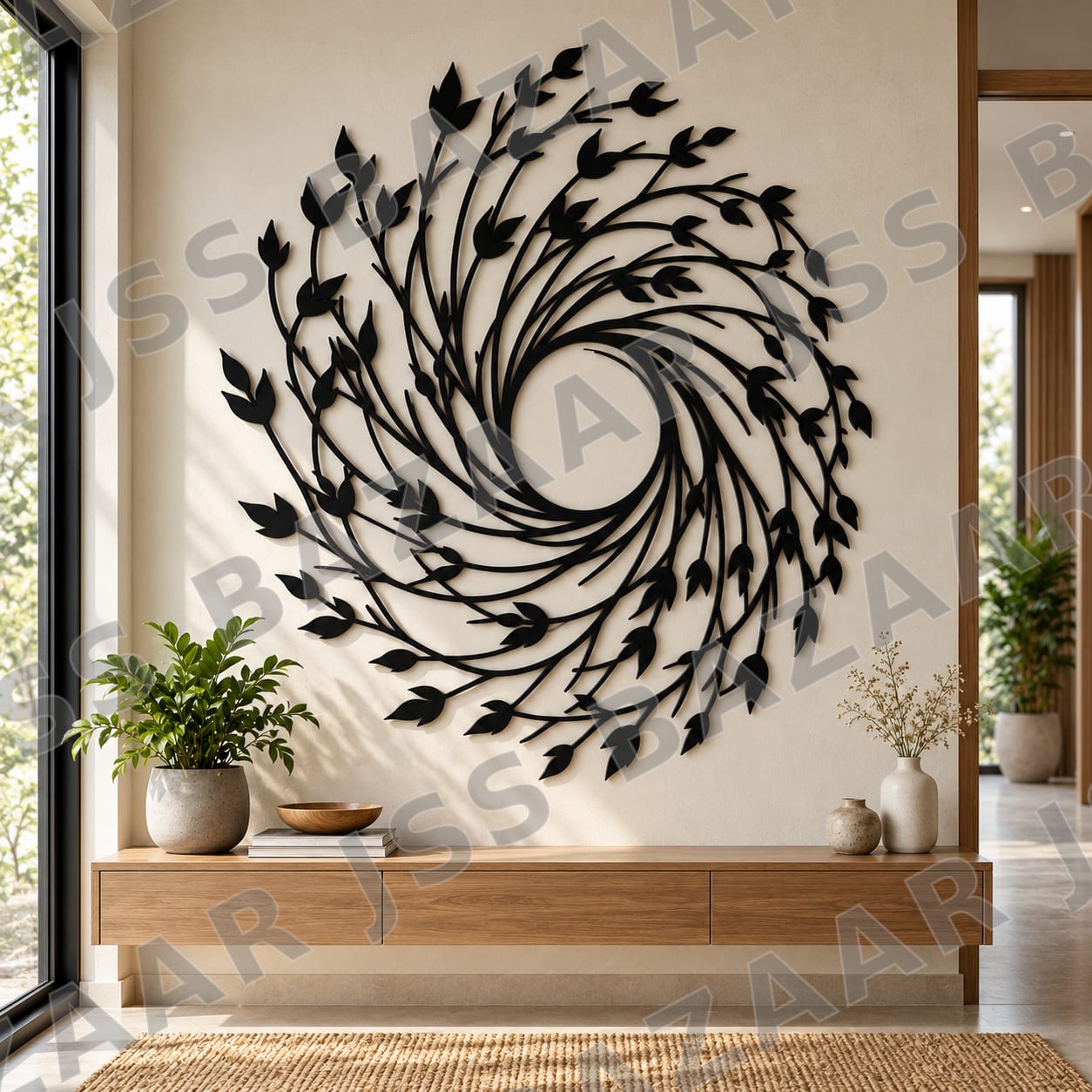 Spiral Leaf Metal Wall Art. - Image 6
