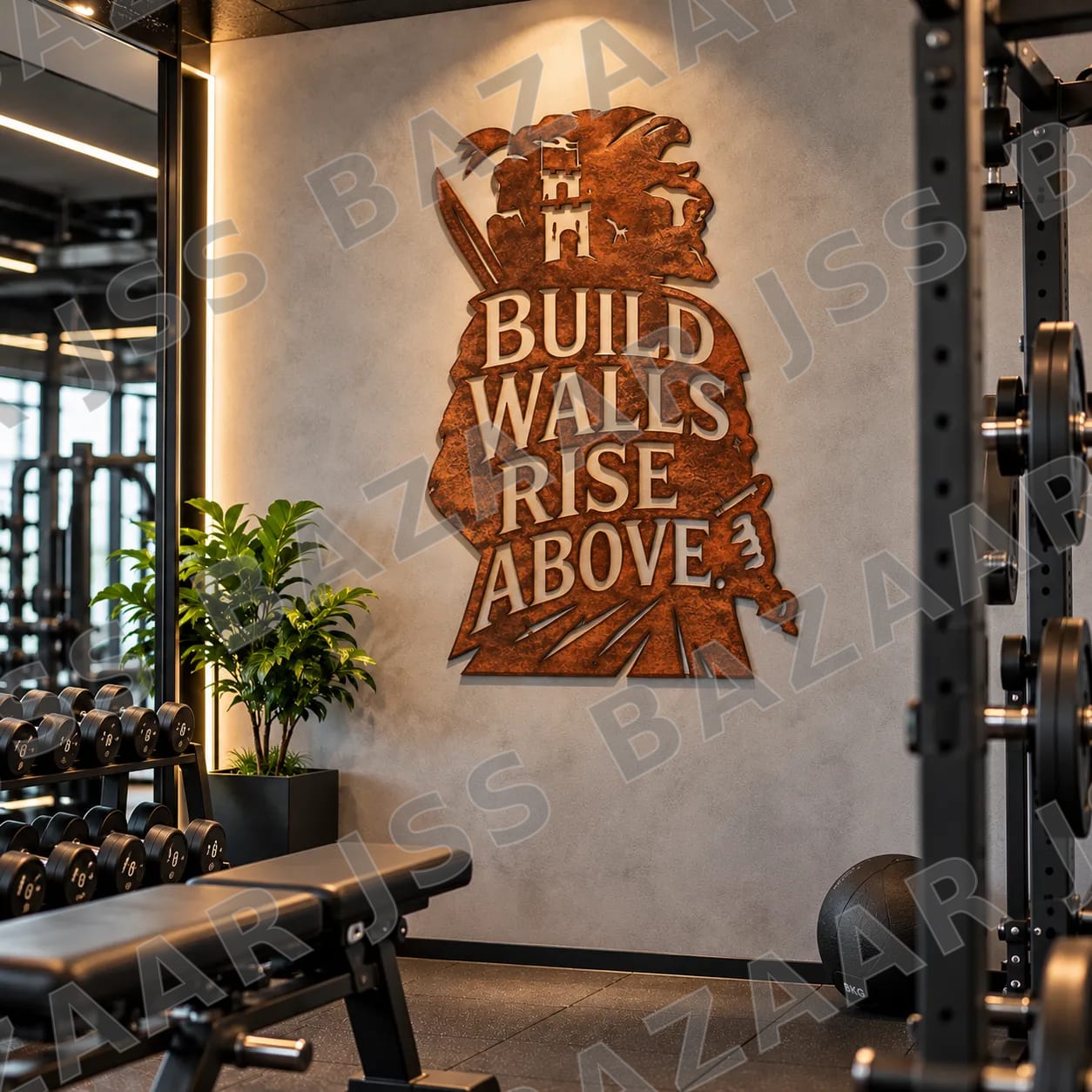 Build walls rise above metal wall art - Image 1