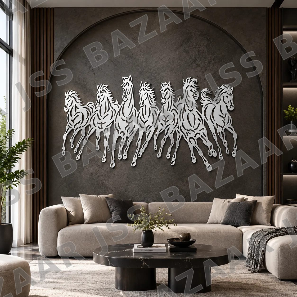Seven Horses Metal Wall Art - Image 4