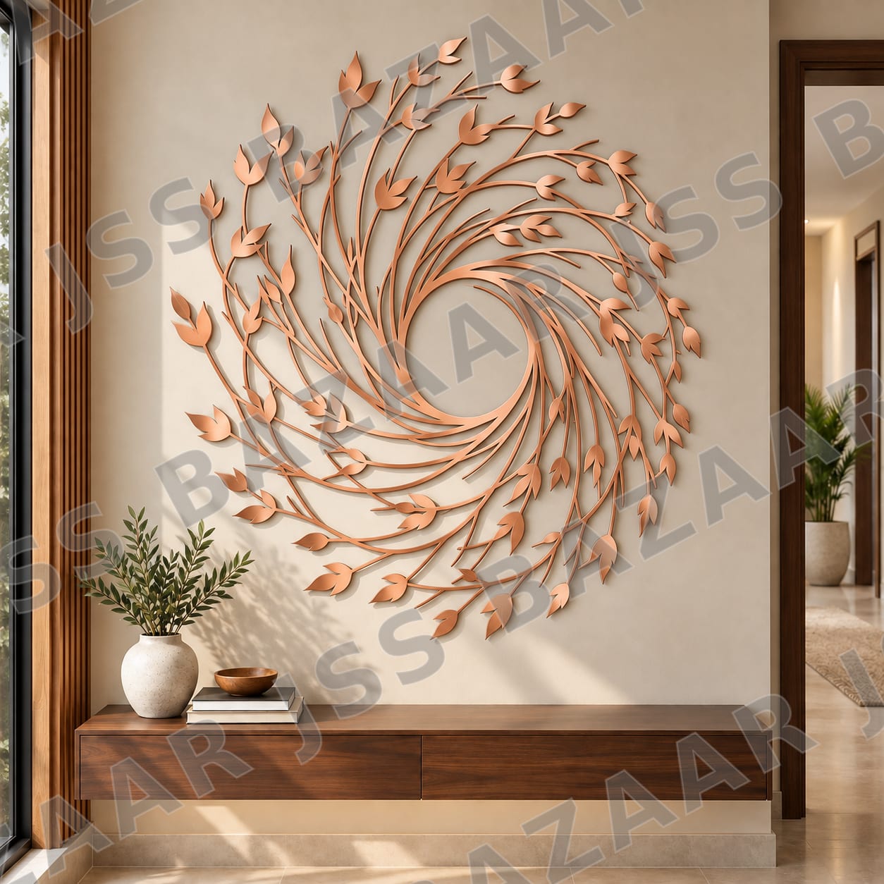 Spiral Leaf Metal Wall Art. - Image 4