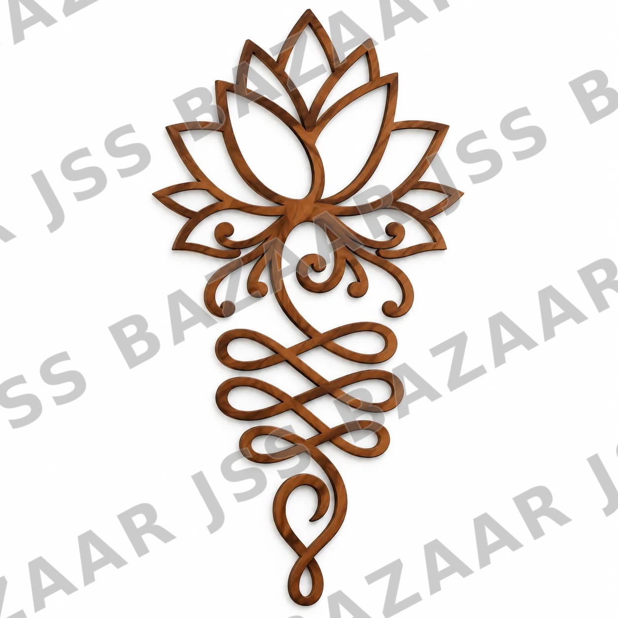 Sacred Lotus Harmony Wooden Wall Art - Image 3