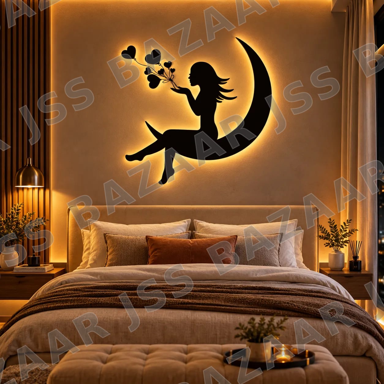 Girl on Moon Metal Wall Art - Image 6