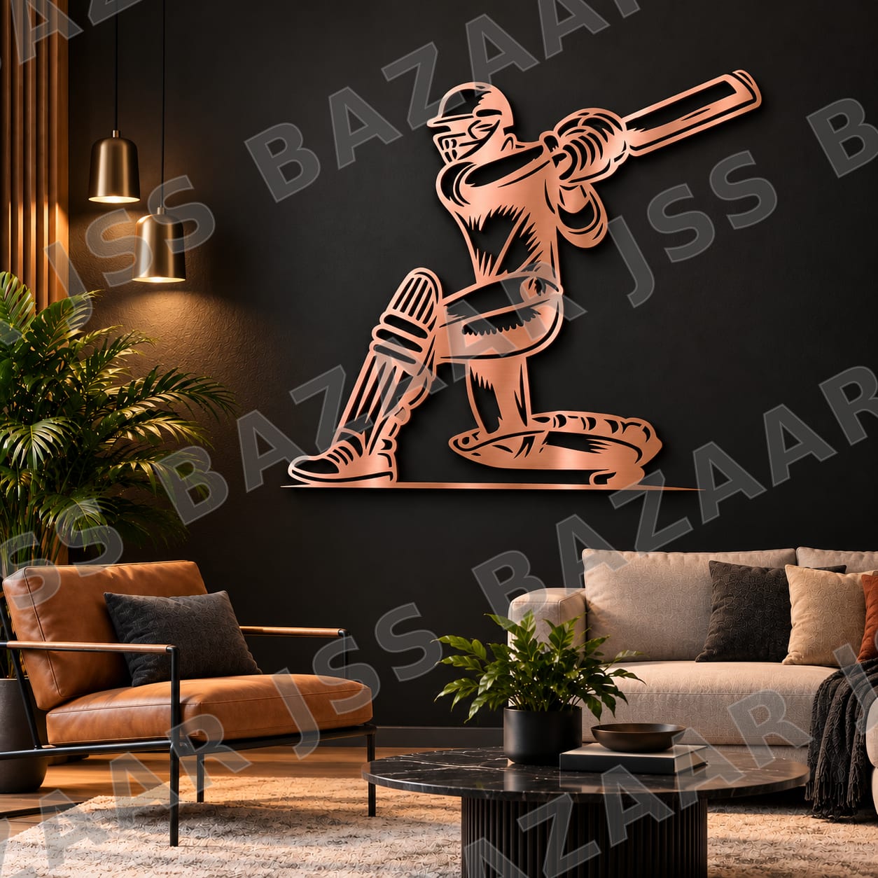 Cricket Player CNC Metal Wall Art - Image 6