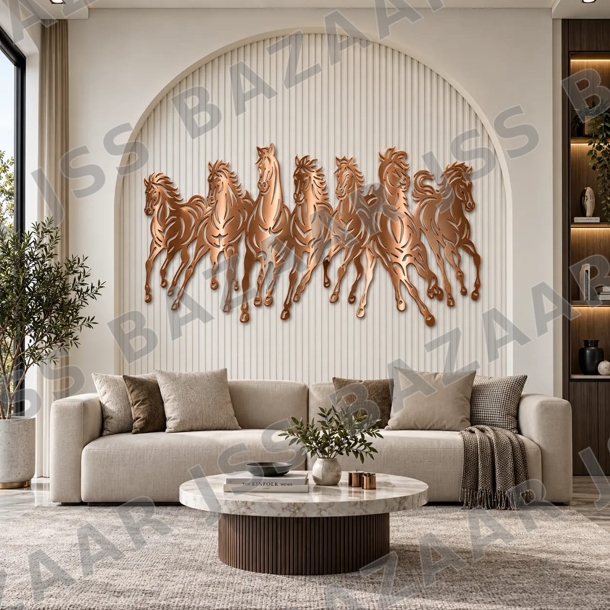 Seven Horses Metal Wall Art - Image 3