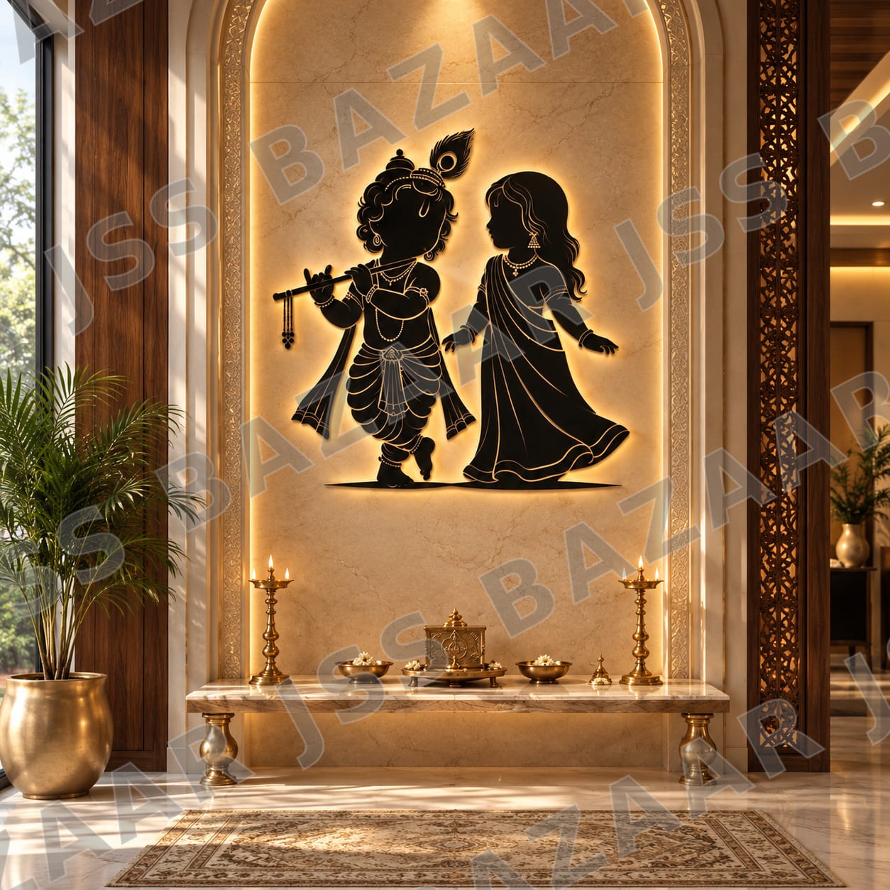 mini-radha-krishna-metal-wall-art - Image 2