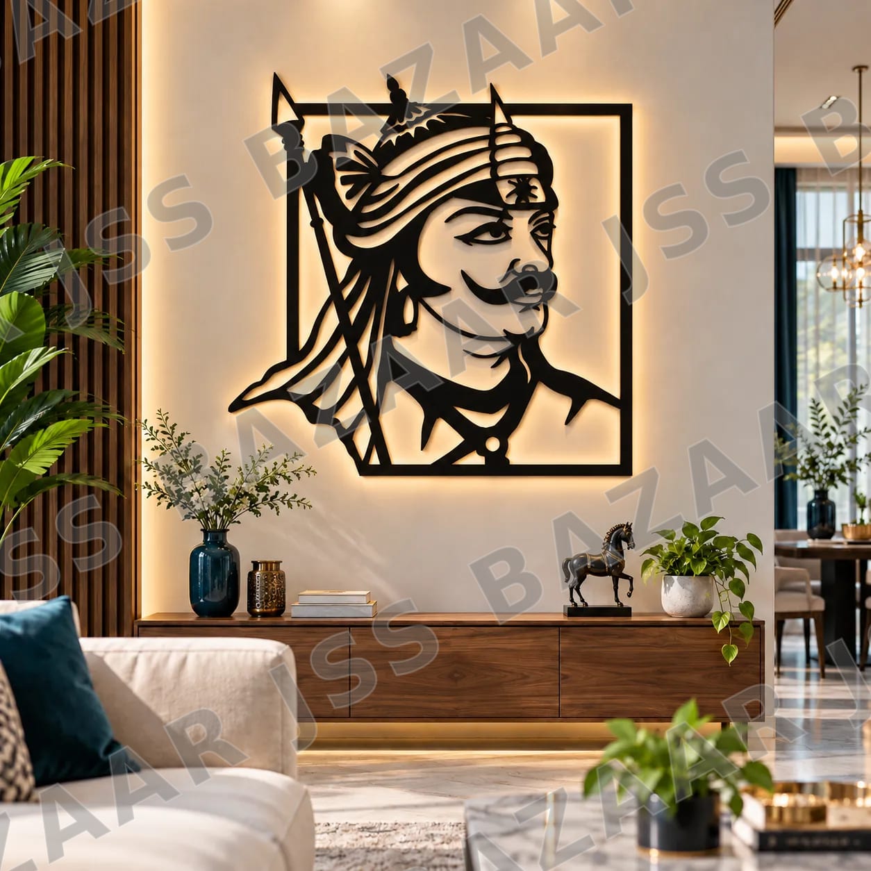 Maharana pratap metal wall art - Image 4