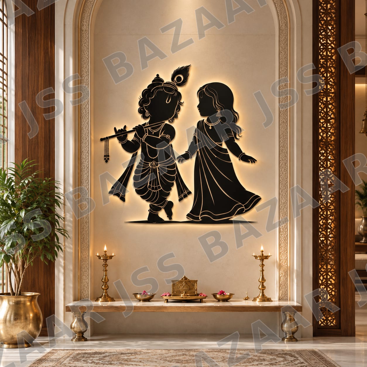 mini-radha-krishna-metal-wall-art - Image 3