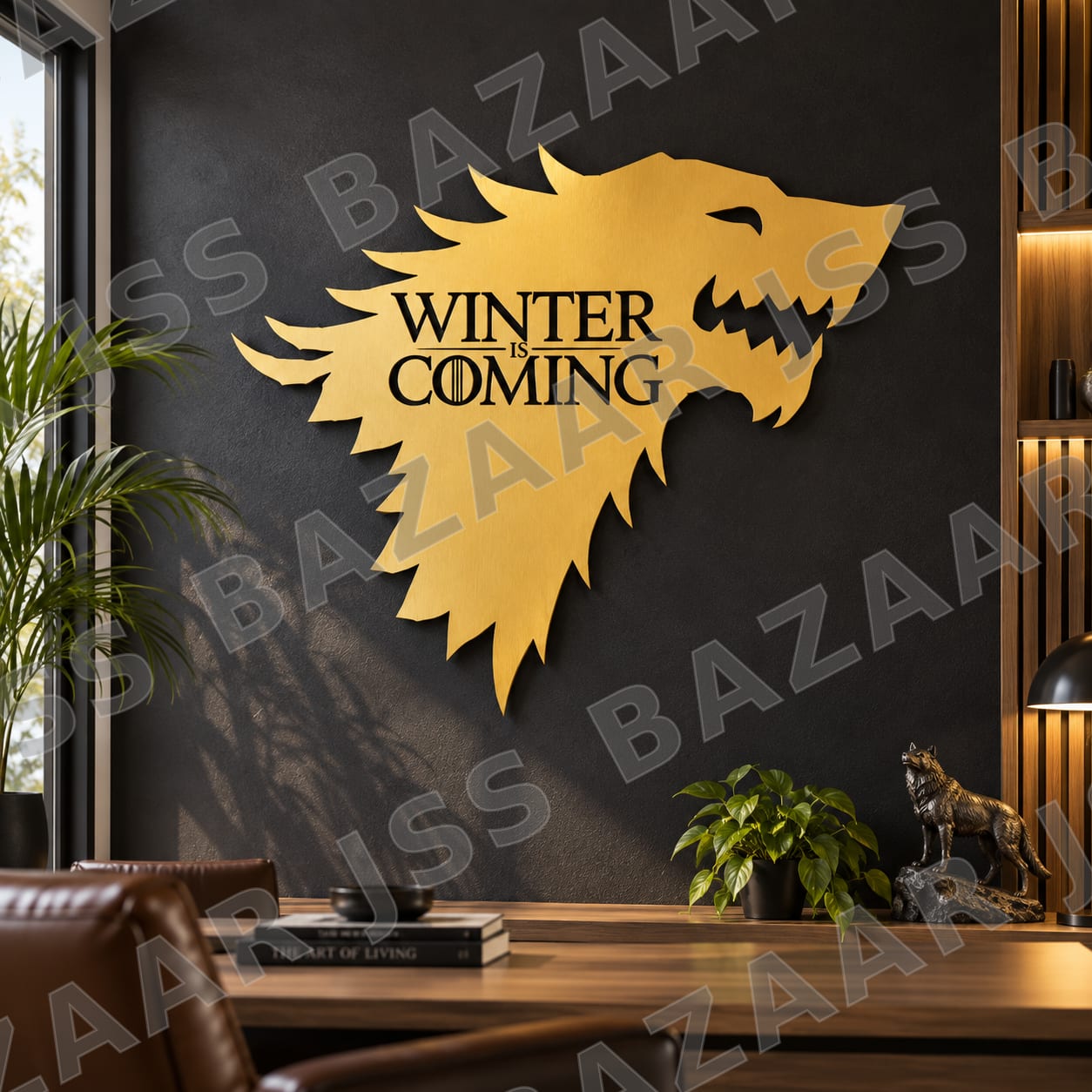 House stark flag | winter is coming metal wall art - Image 6