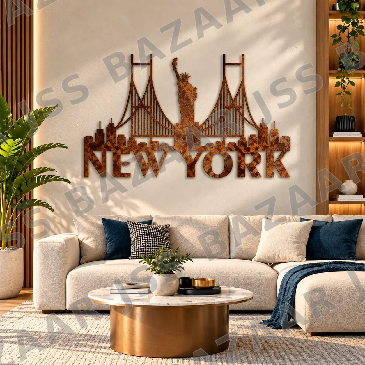 New York Skyline Metal Wall Art - Image 1
