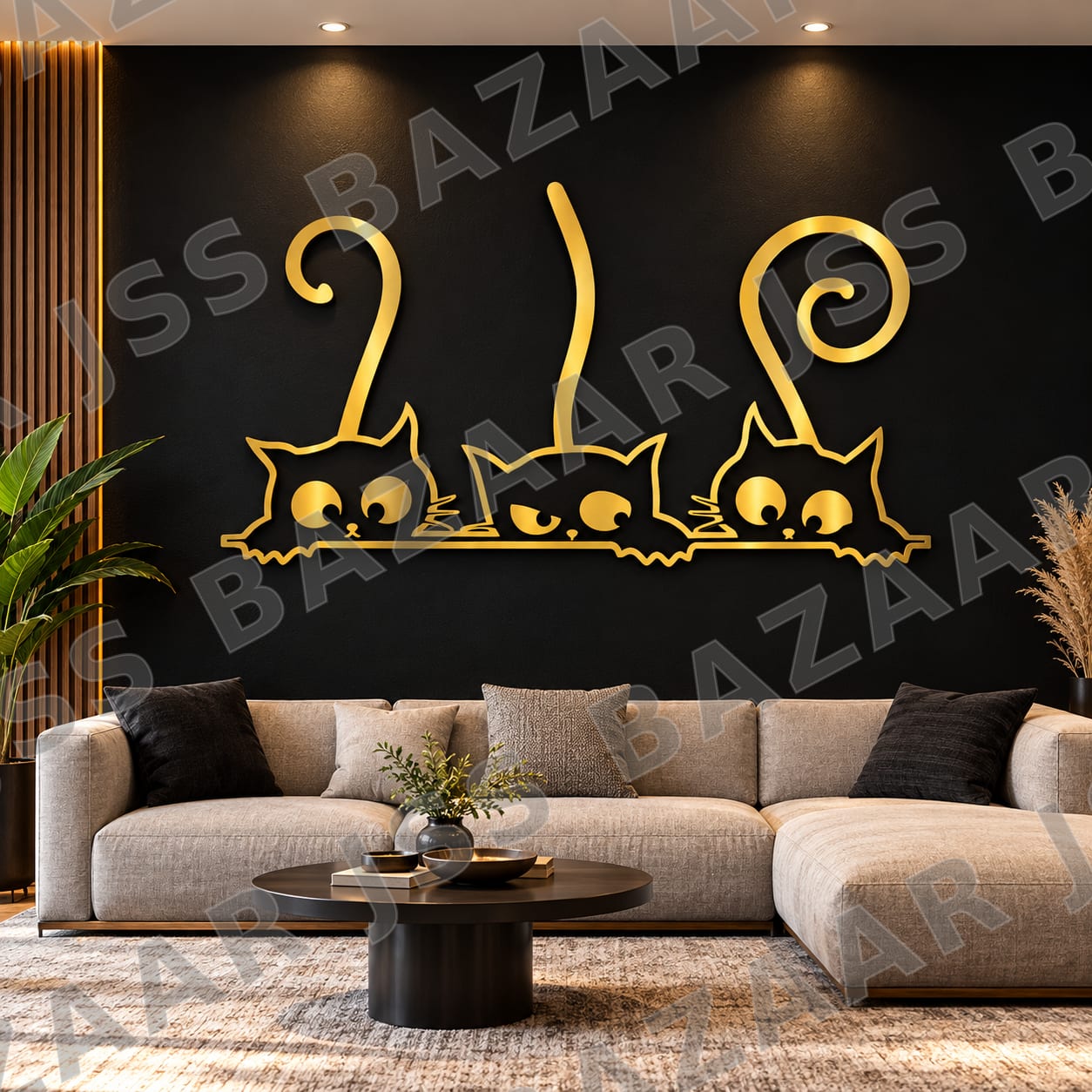 Cat Trio Metal Wall Art - Image 3