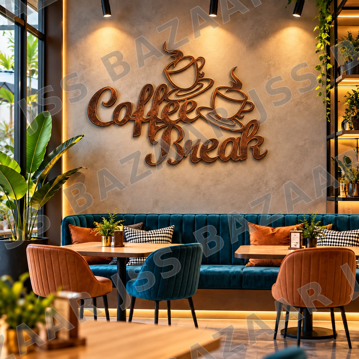 Coffee Break Metal Wall Art - Image 1