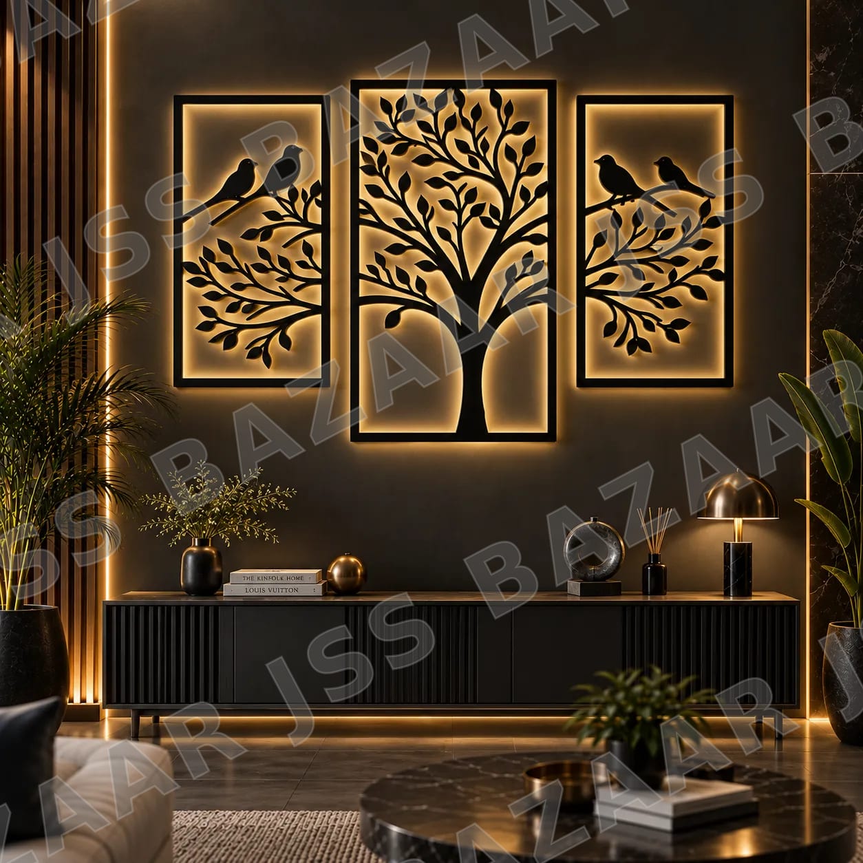 Tree 3 Pieces Metal Wall Art - Image 1