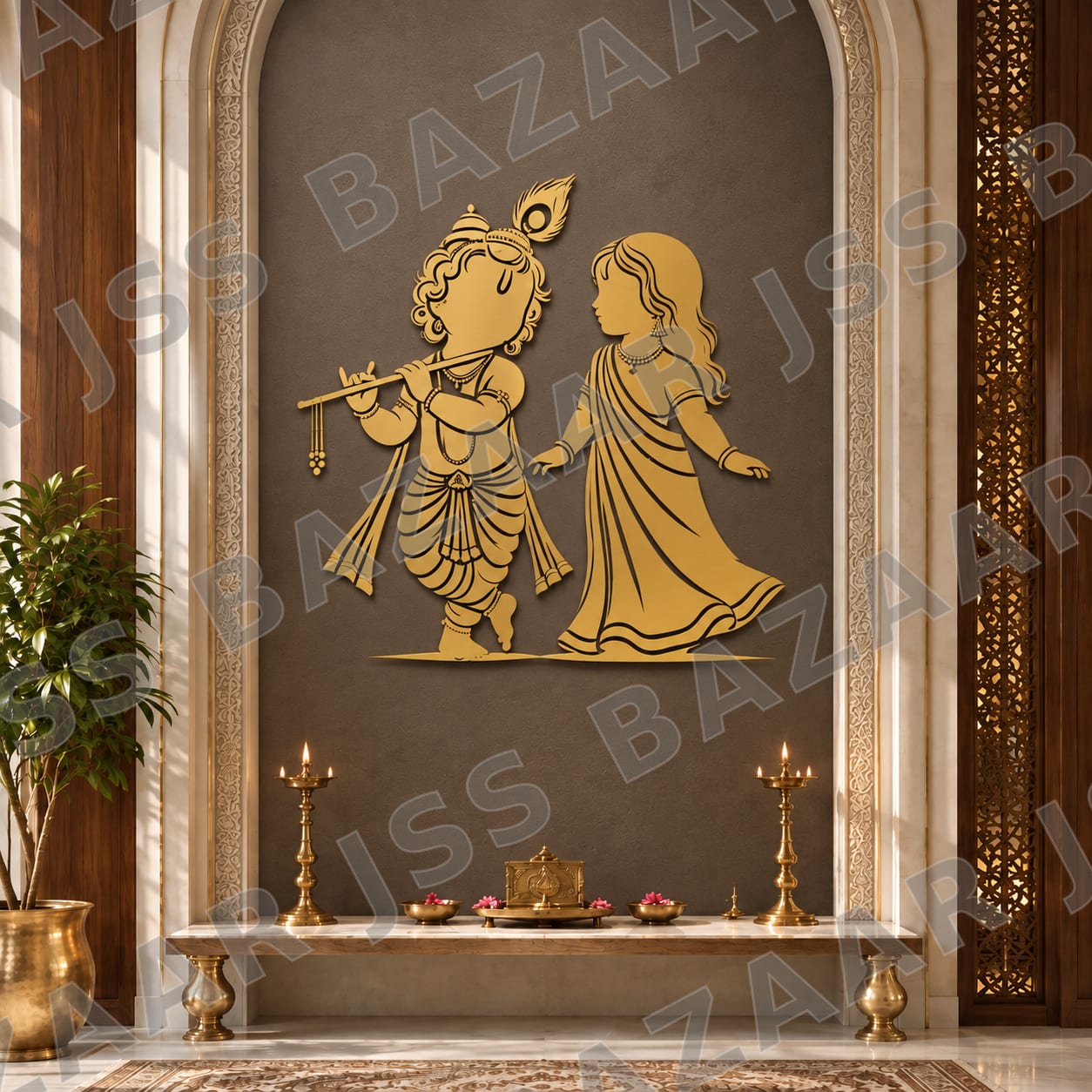 mini-radha-krishna-metal-wall-art - Image 5