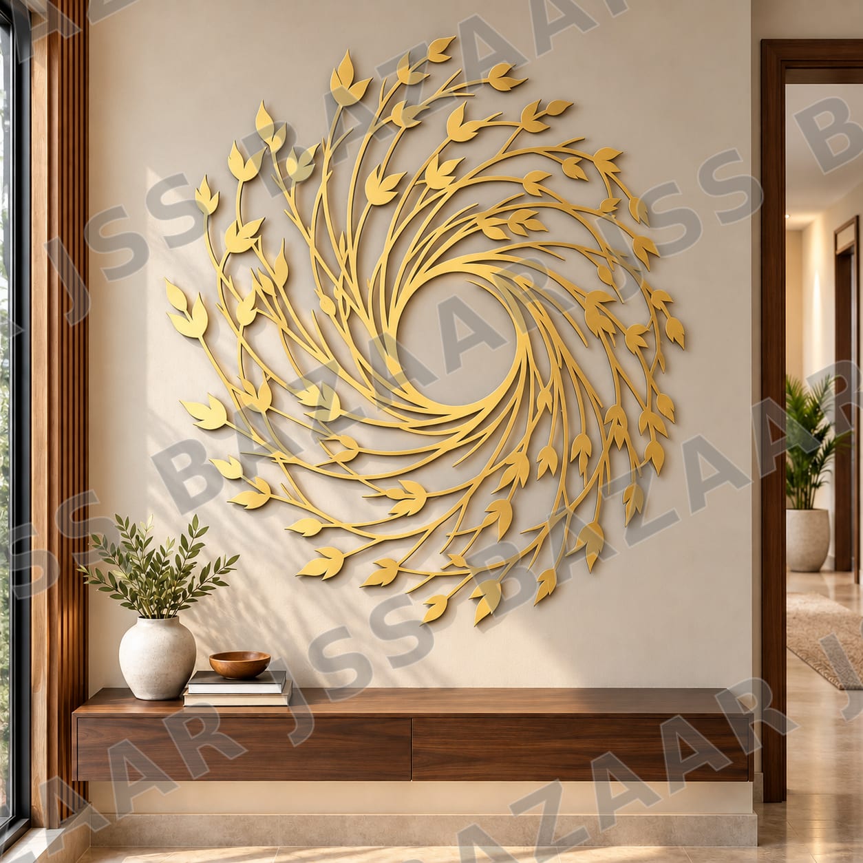 Spiral Leaf Metal Wall Art. - Image 5
