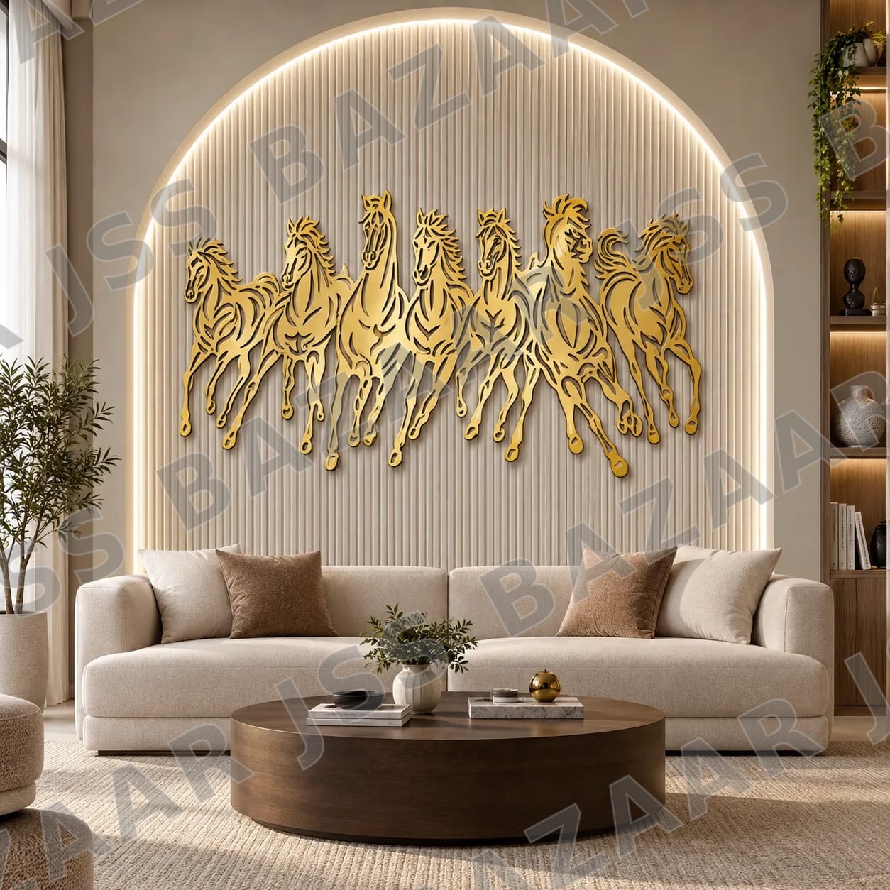 Seven Horses Metal Wall Art - Image 5