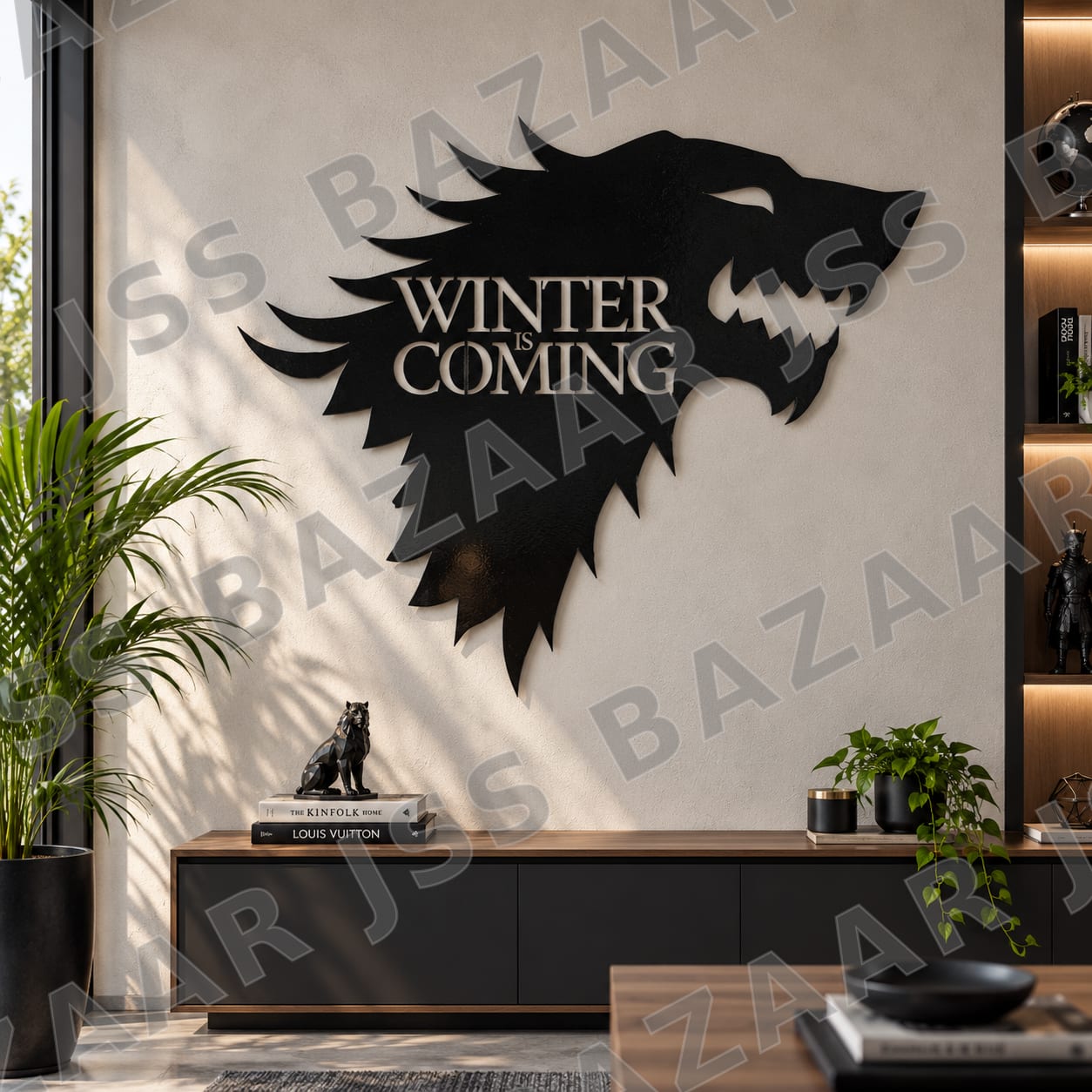 House stark flag | winter is coming metal wall art - Image 3