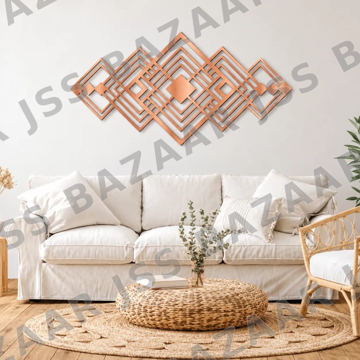 Diamond Pattern Metal Wall Art - Image 6