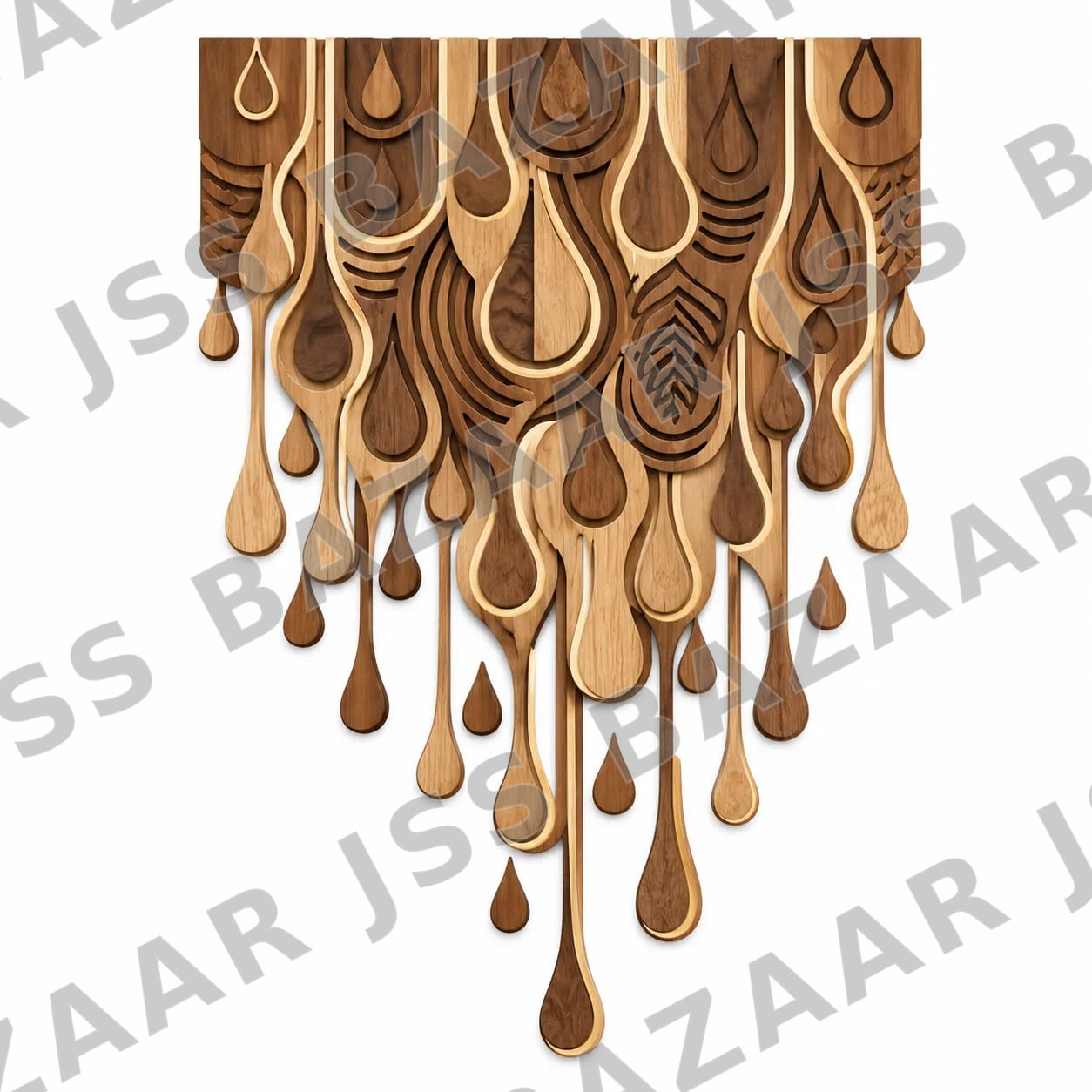 Raindrop Cascade Wooden Wall Art - Image 3