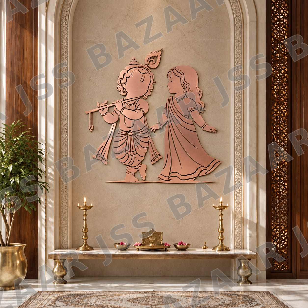 mini-radha-krishna-metal-wall-art - Image 4