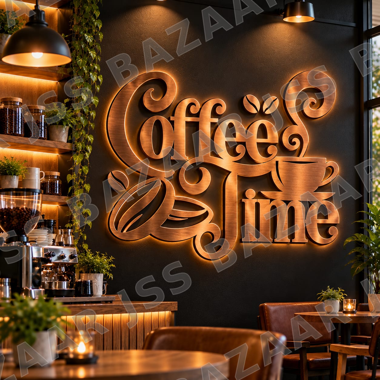 Coffee Time Metal Wall Art - Image 1