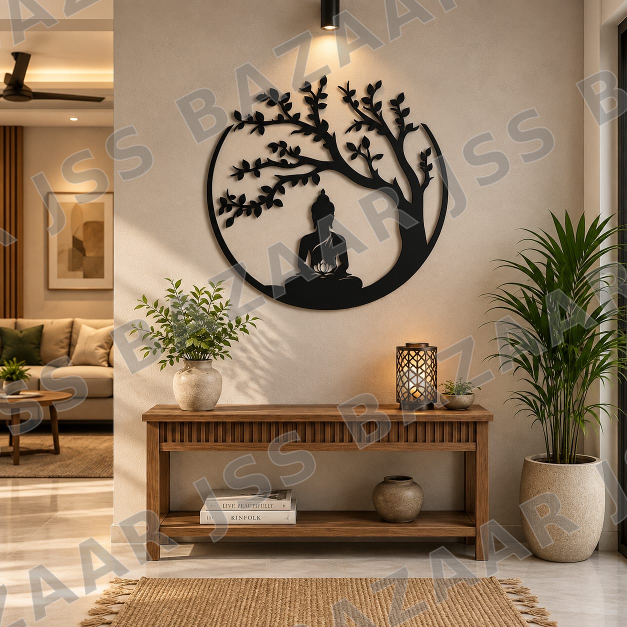 premium-budha-meditating-tree-wall-art - Image 2