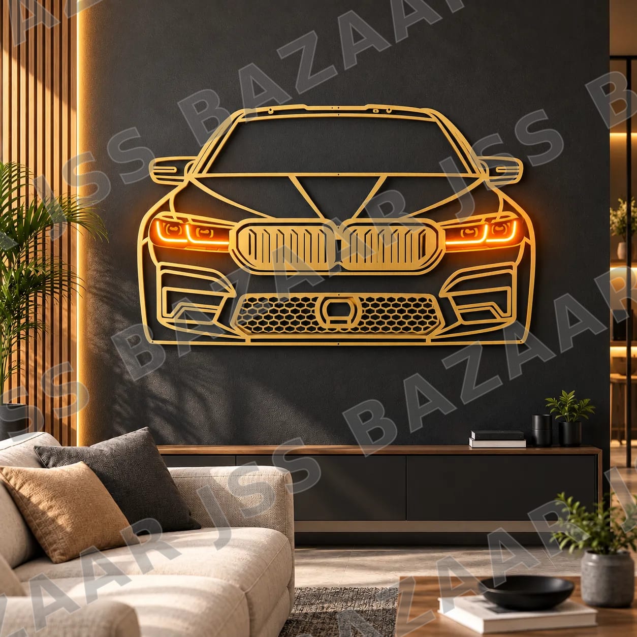 Luxury Sports Car Metal Wall Art - Image 3