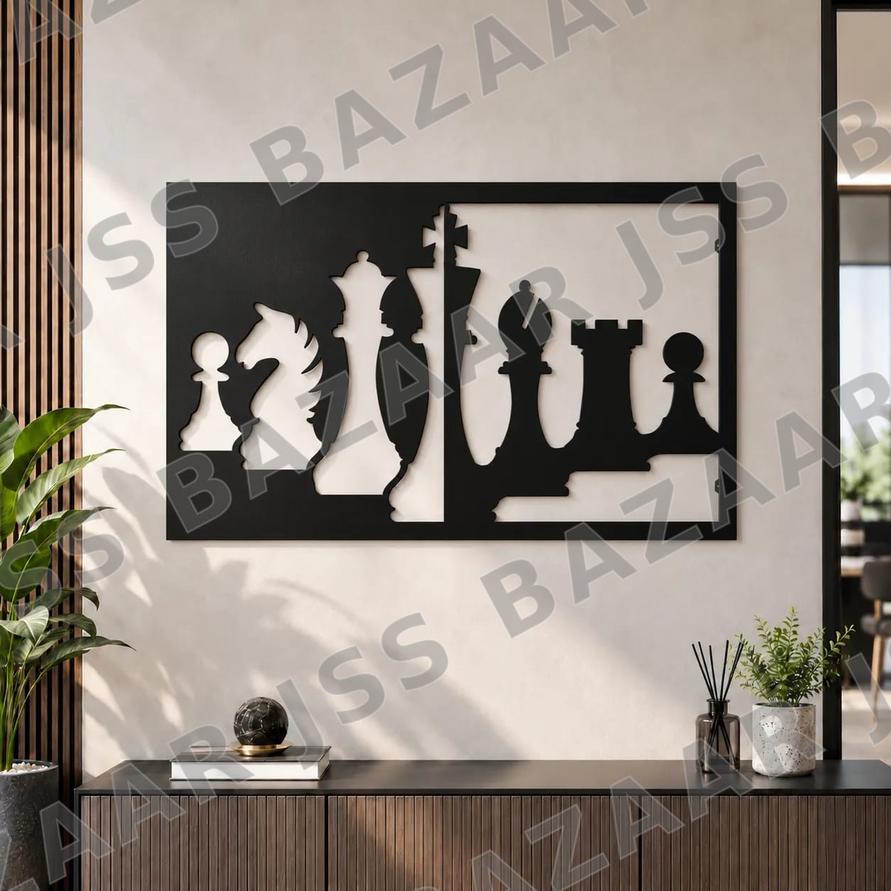 Chess Pieces Metal Wall Art - Image 2