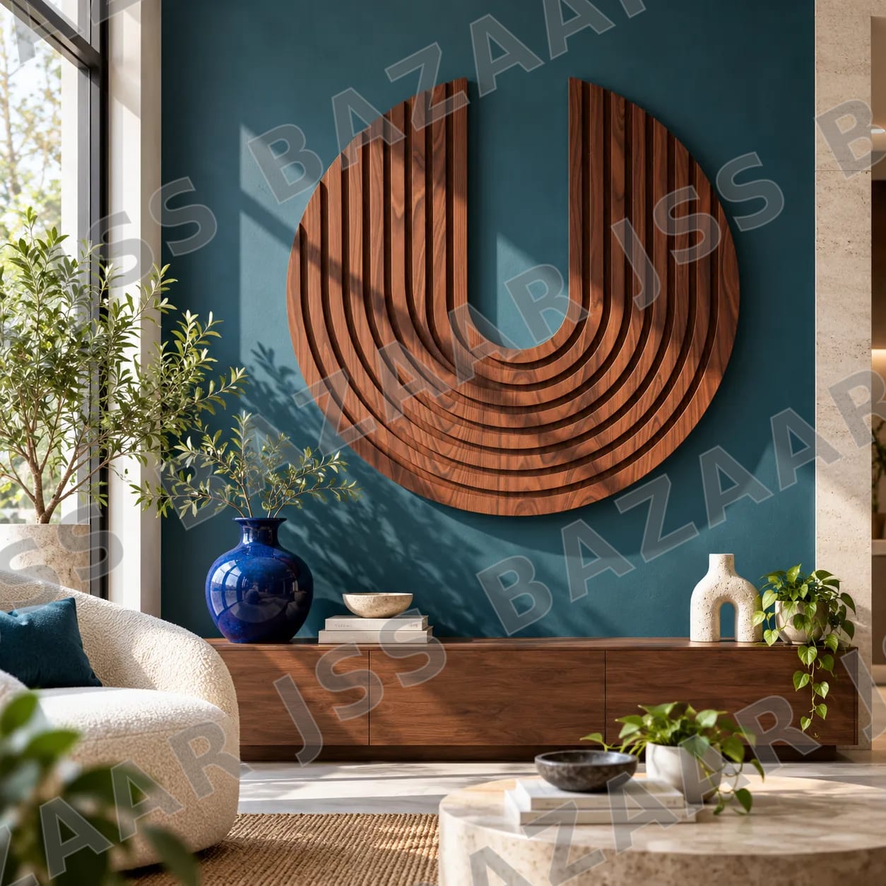 Infinity Curve Wooden Wall Art - Image 3