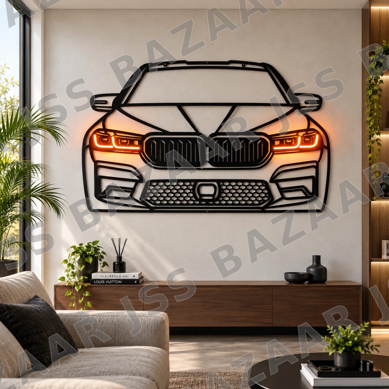 Luxury Sports Car Metal Wall Art - Image 2