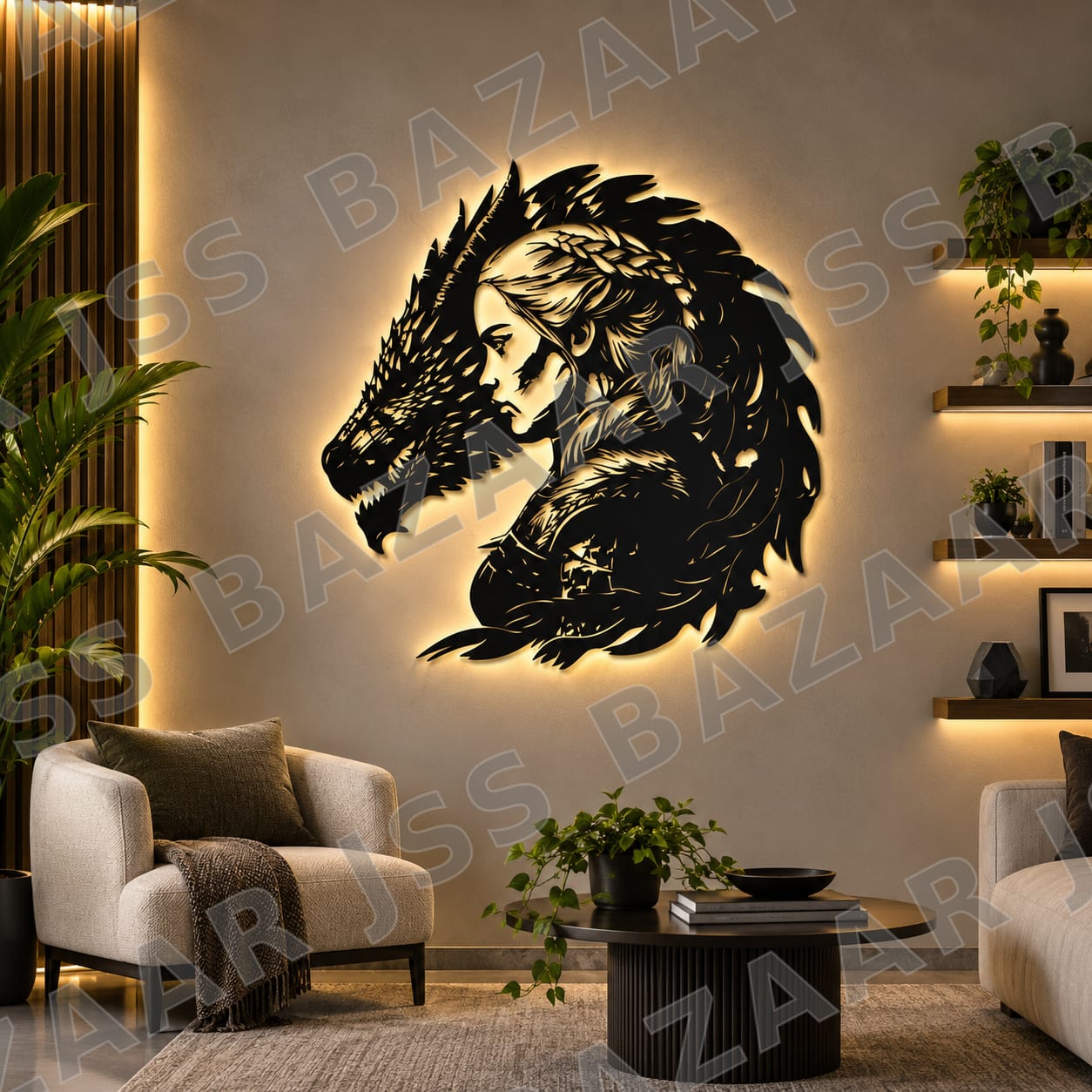 khaleesi with dragon metal wall art - Image 6
