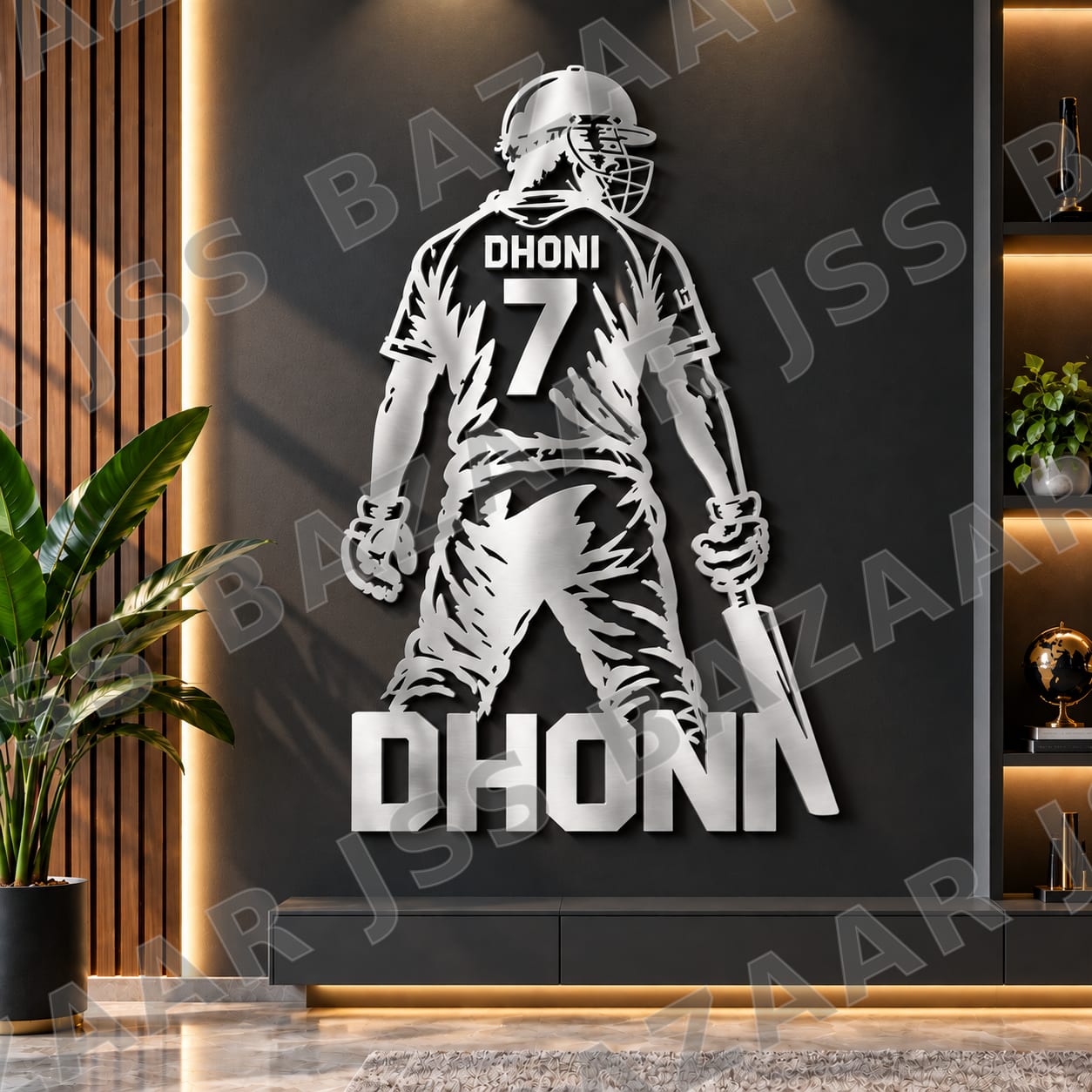 Dhoni 7 Metal Wall Art. - Image 3