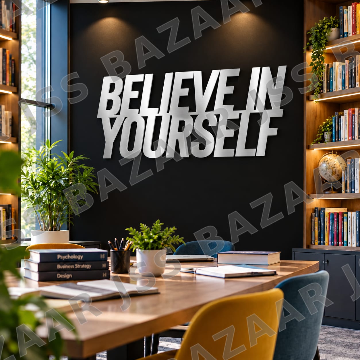 Believe yourself metal wall art - Image 3